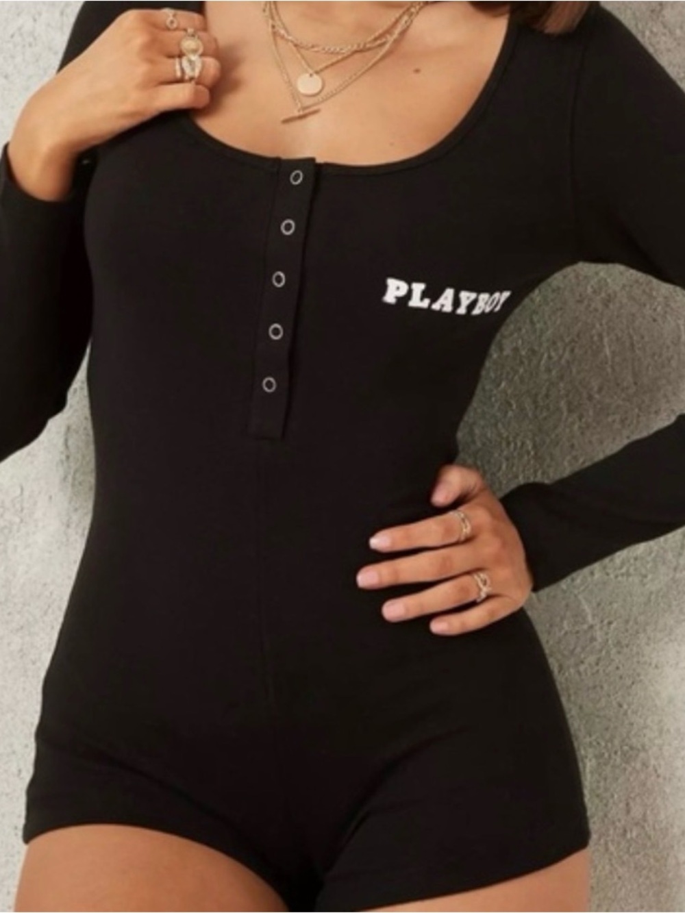 Playboy X Misguided Playsuit Romper | Size 6